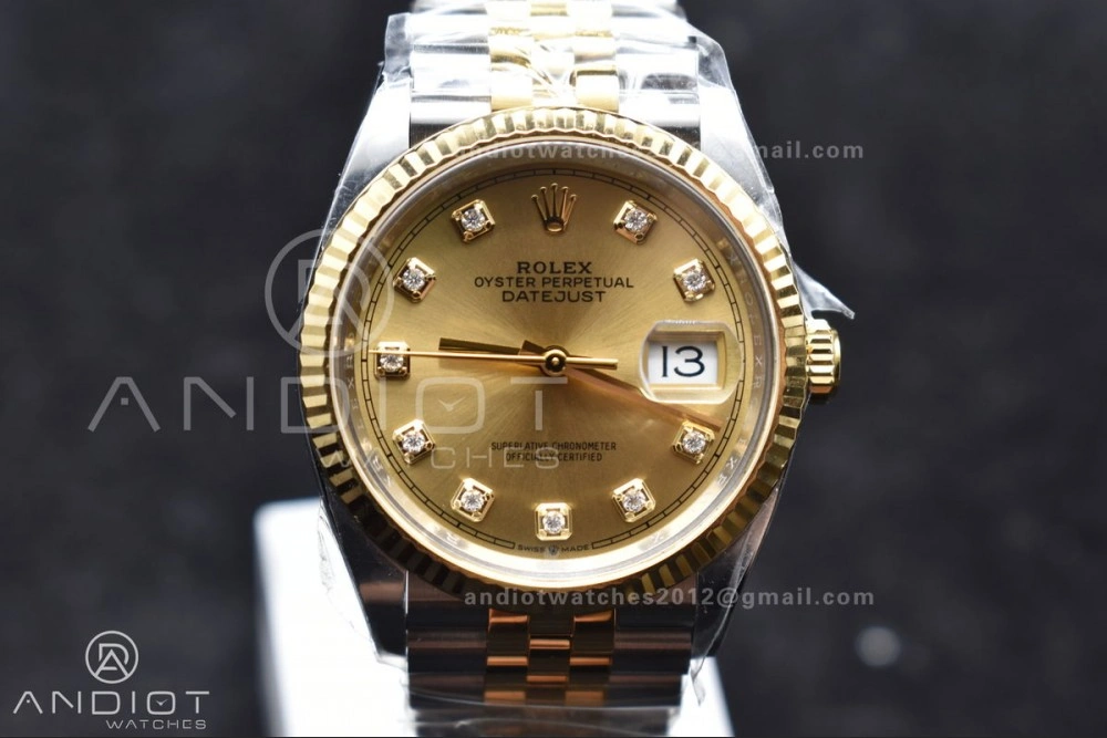 StreetReady DateJust 36 126233 Clean 1:1 Best Edition 904L Steel YG Diamonds Dial on SS YG Jubilee Bracelet VR 558