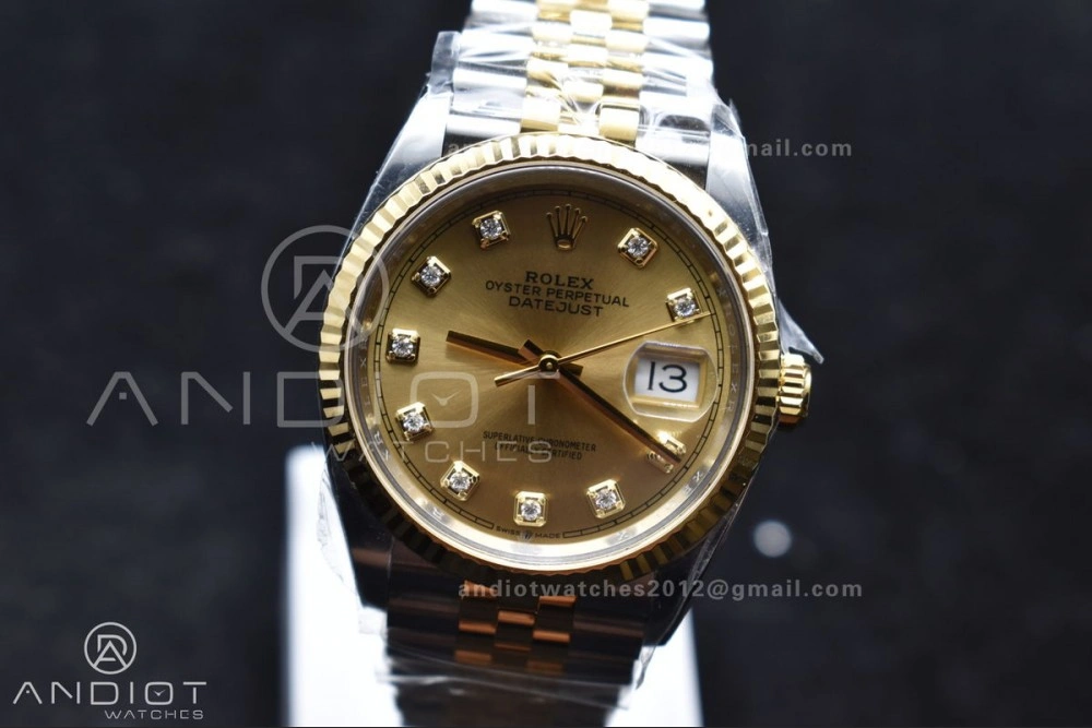 StreetReady DateJust 36 126233 Clean 1:1 Best Edition 904L Steel YG Diamonds Dial on SS YG Jubilee Bracelet VR 558