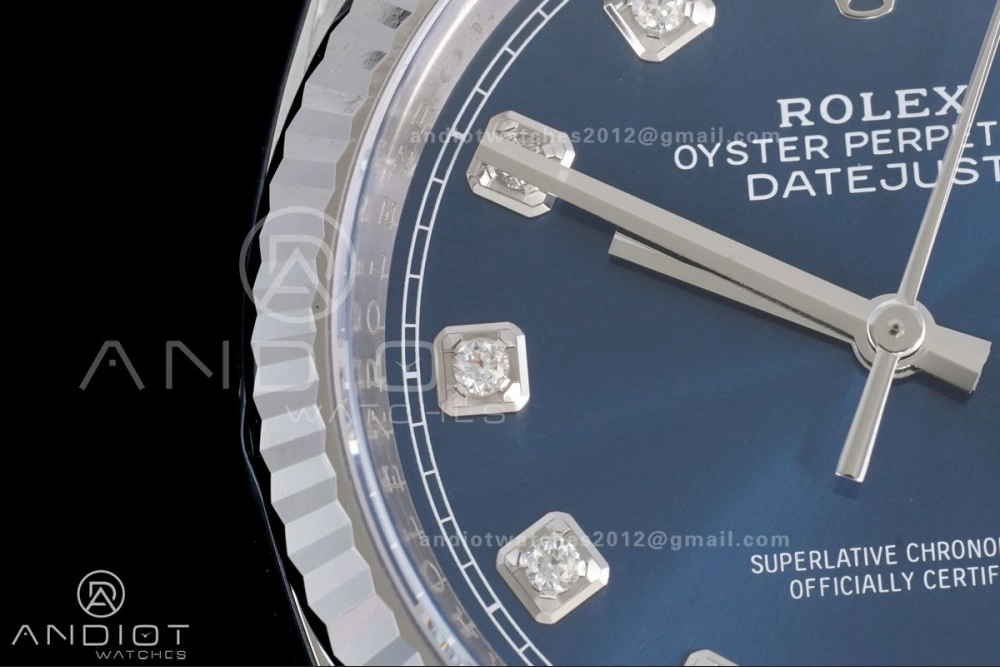DateJust 36 126234 Clean 1:1 Best Edition 904L Steel Blue Diamonds Dial on Jubilee Bracelet SH ComfortFit 555
