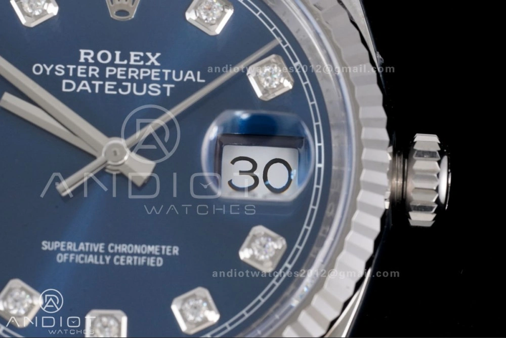 DateJust 36 126234 Clean 1:1 Best Edition 904L Steel Blue Diamonds Dial on Jubilee Bracelet SH ComfortFit 555