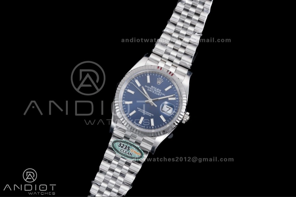 Modern DateJust 36 126234 Clean 1:1 Best Edition 904L Steel Blue Stick Dial on Jubilee Bracelet SH 560