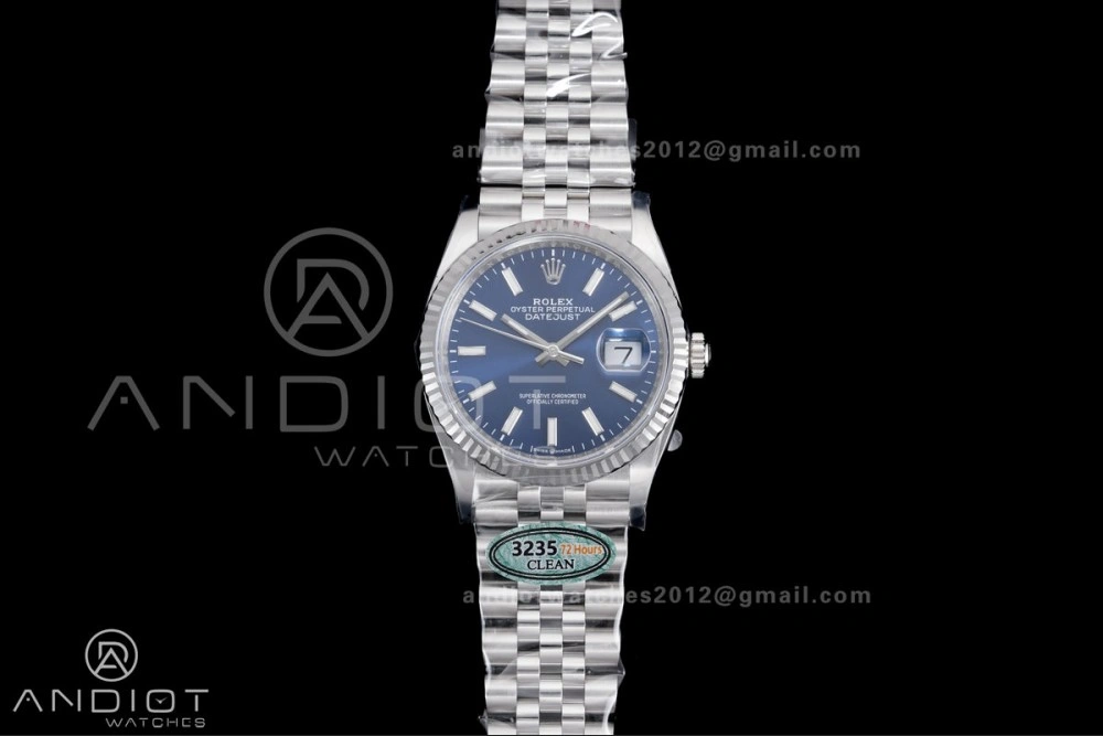 Modern DateJust 36 126234 Clean 1:1 Best Edition 904L Steel Blue Stick Dial on Jubilee Bracelet SH 560