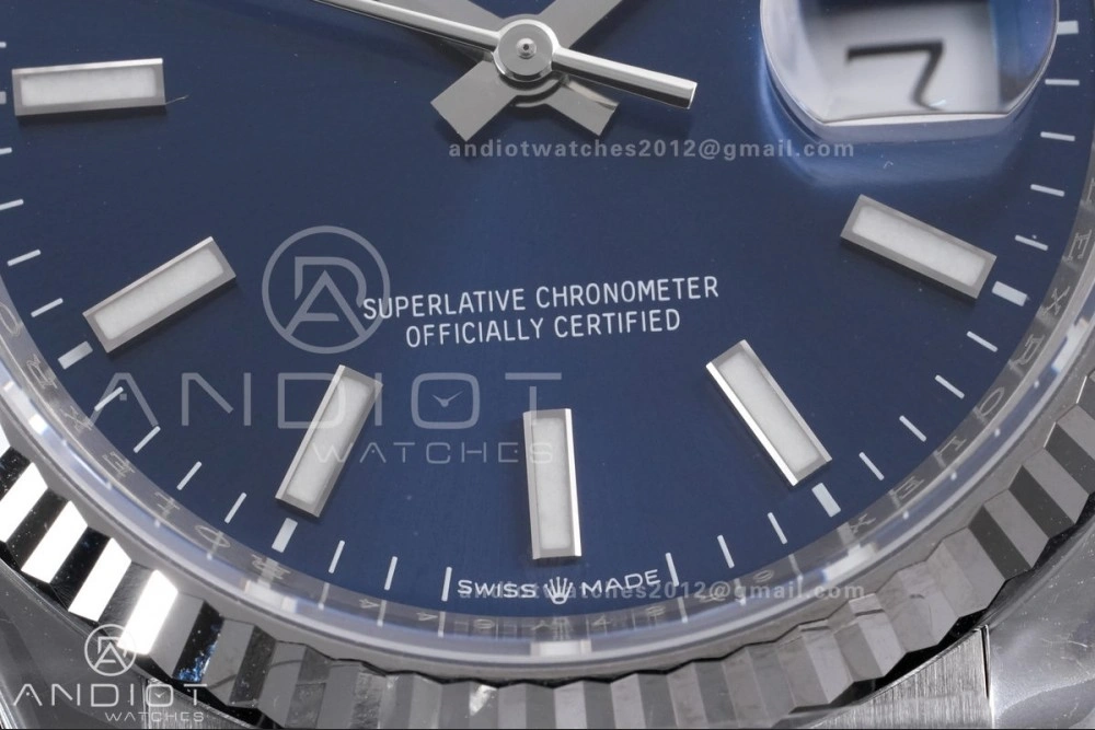 Modern DateJust 36 126234 Clean 1:1 Best Edition 904L Steel Blue Stick Dial on Jubilee Bracelet SH 560
