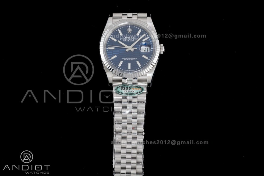 Lightweight DateJust 36 126234 Clean 1:1 Best Edition 904L Steel Blue Texted Dial on Jubilee Bracelet SH 565