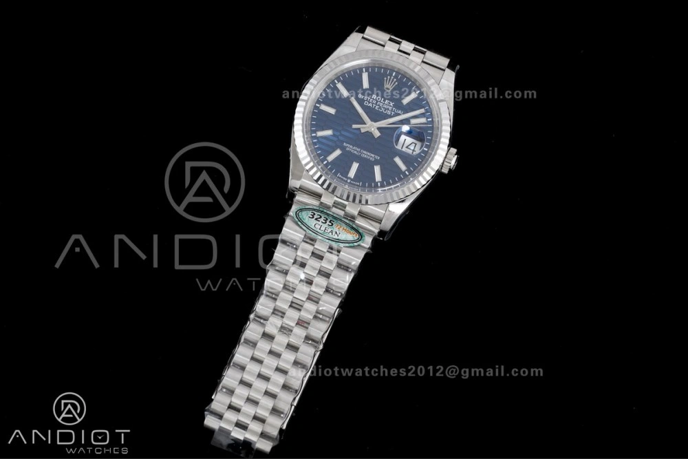Lightweight DateJust 36 126234 Clean 1:1 Best Edition 904L Steel Blue Texted Dial on Jubilee Bracelet SH 565