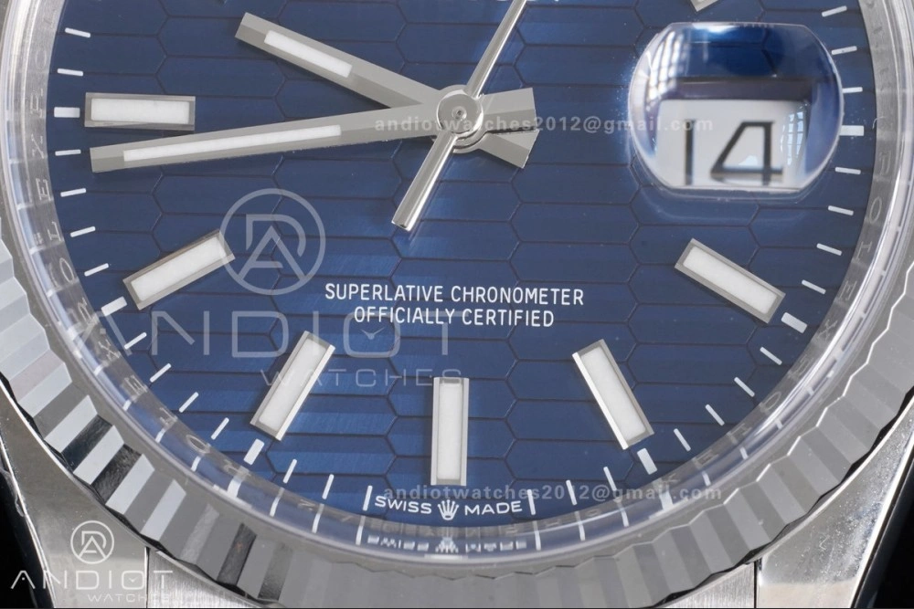 Lightweight DateJust 36 126234 Clean 1:1 Best Edition 904L Steel Blue Texted Dial on Jubilee Bracelet SH 565