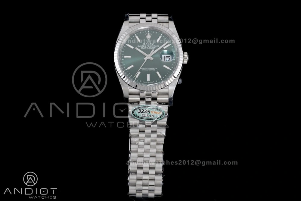 FashionForward DateJust 36 126234 Clean 1:1 Best Edition 904L Steel Green Stick Dial on Jubilee Bracelet SH 564