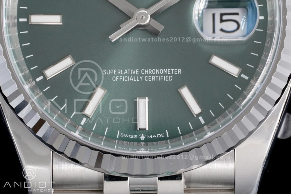 FashionForward DateJust 36 126234 Clean 1:1 Best Edition 904L Steel Green Stick Dial on Jubilee Bracelet SH 564
