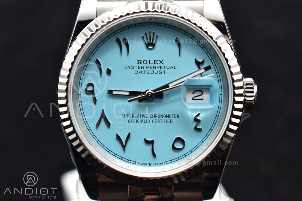 DateJust 36 126234 DIWF 1:1 Best Edition 904L Steel Tiffany Blue Dial Arabic Marker on Jubilee Bracelet SA Soft 566