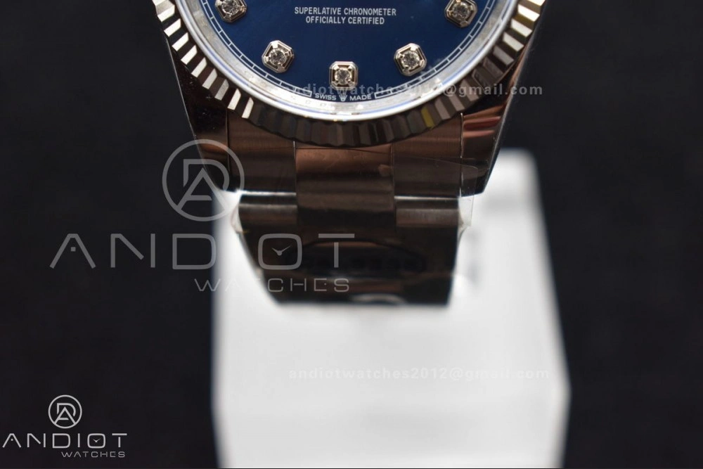 StreetReady DateJust 36 DIWF 1:1 Best Edition 904L Steel Blue Diamonds Dial on Oyster Bracelet SA 403