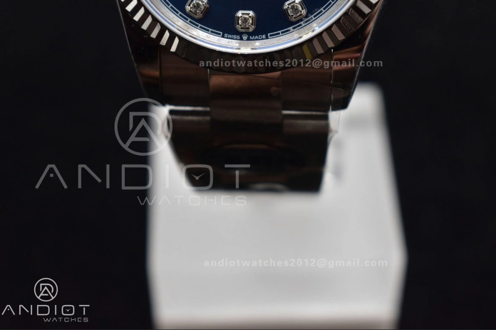 StreetReady DateJust 36 DIWF 1:1 Best Edition 904L Steel Blue Diamonds Dial on Oyster Bracelet SA 403