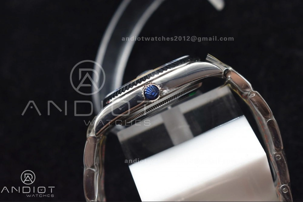 StreetReady DateJust 36 DIWF 1:1 Best Edition 904L Steel Blue Diamonds Dial on Oyster Bracelet SA 403