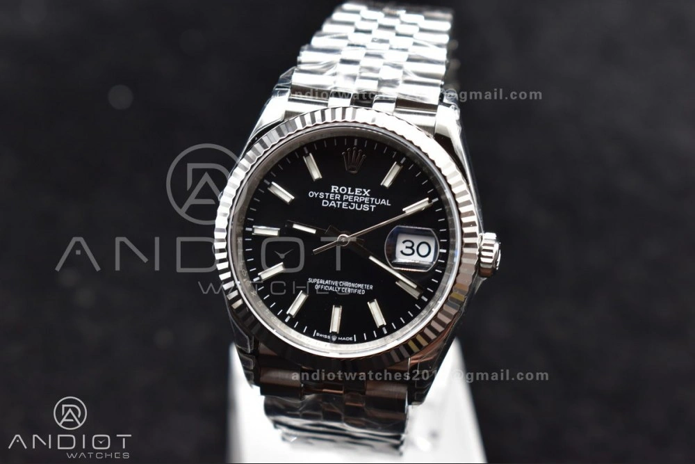 EyeCatching DateJust 36 SS 126234 VSF 1:1 Best Edition 904L Steel Black Stick Dial on Jubilee Bracelet VS 417