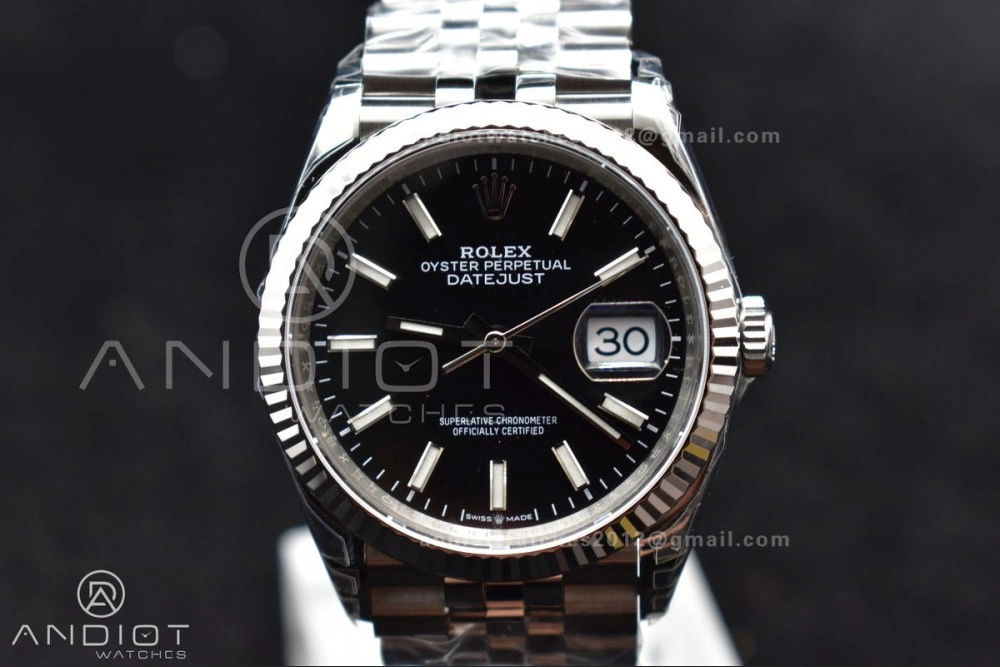 EyeCatching DateJust 36 SS 126234 VSF 1:1 Best Edition 904L Steel Black Stick Dial on Jubilee Bracelet VS 417