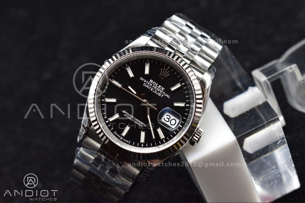 EyeCatching DateJust 36 SS 126234 VSF 1:1 Best Edition 904L Steel Black Stick Dial on Jubilee Bracelet VS 417