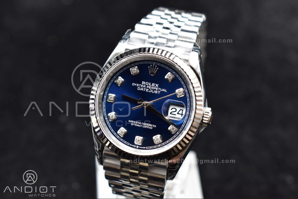 DateJust 36 SS 126234 VSF 1:1 Best Edition 904L Steel Blue Diamond Dial On Jubilee Bracelet VS MoistureWicking 400