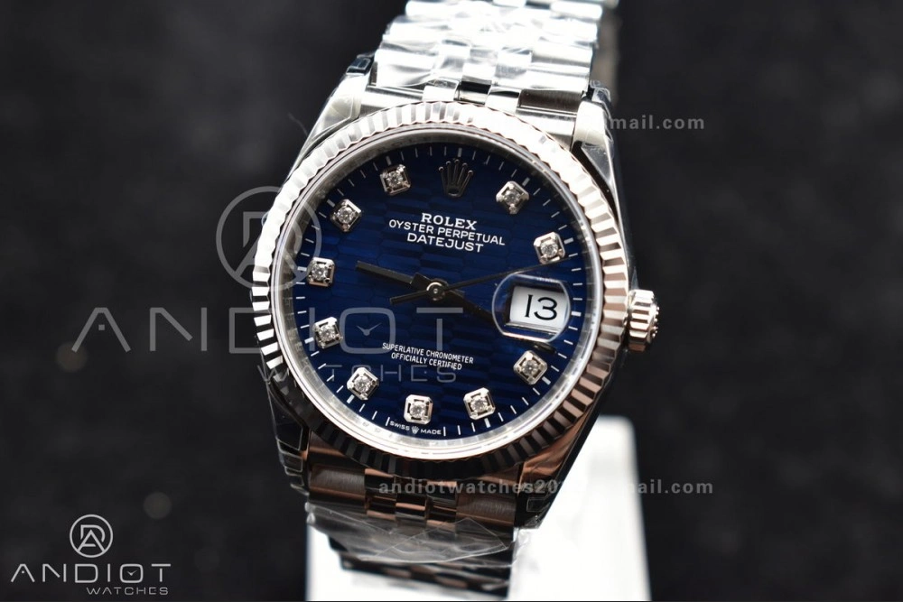 Minimalist DateJust 36 SS 126234 VSF 1:1 Best Edition 904L Steel Blue Diamond Dial On Jubilee Bracelet VS 571