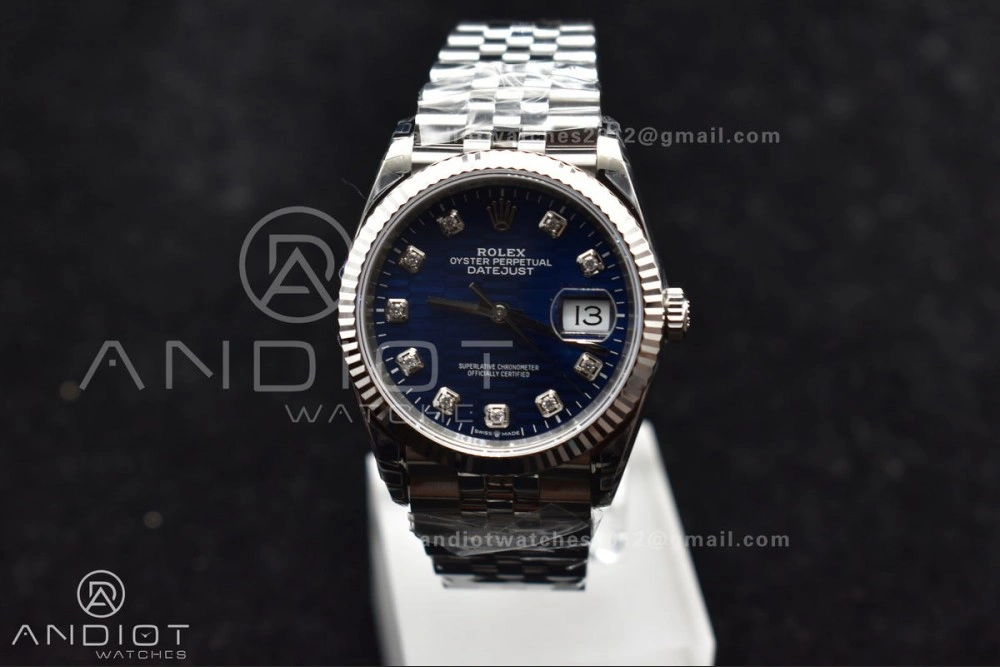 Minimalist DateJust 36 SS 126234 VSF 1:1 Best Edition 904L Steel Blue Diamond Dial On Jubilee Bracelet VS 571