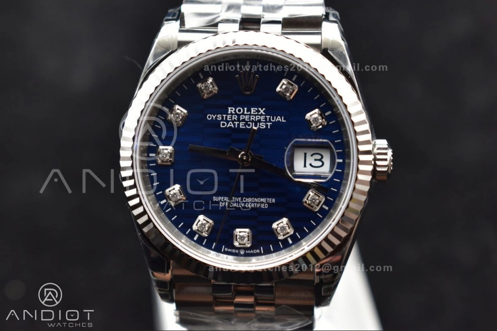 Minimalist DateJust 36 SS 126234 VSF 1:1 Best Edition 904L Steel Blue Diamond Dial On Jubilee Bracelet VS 571