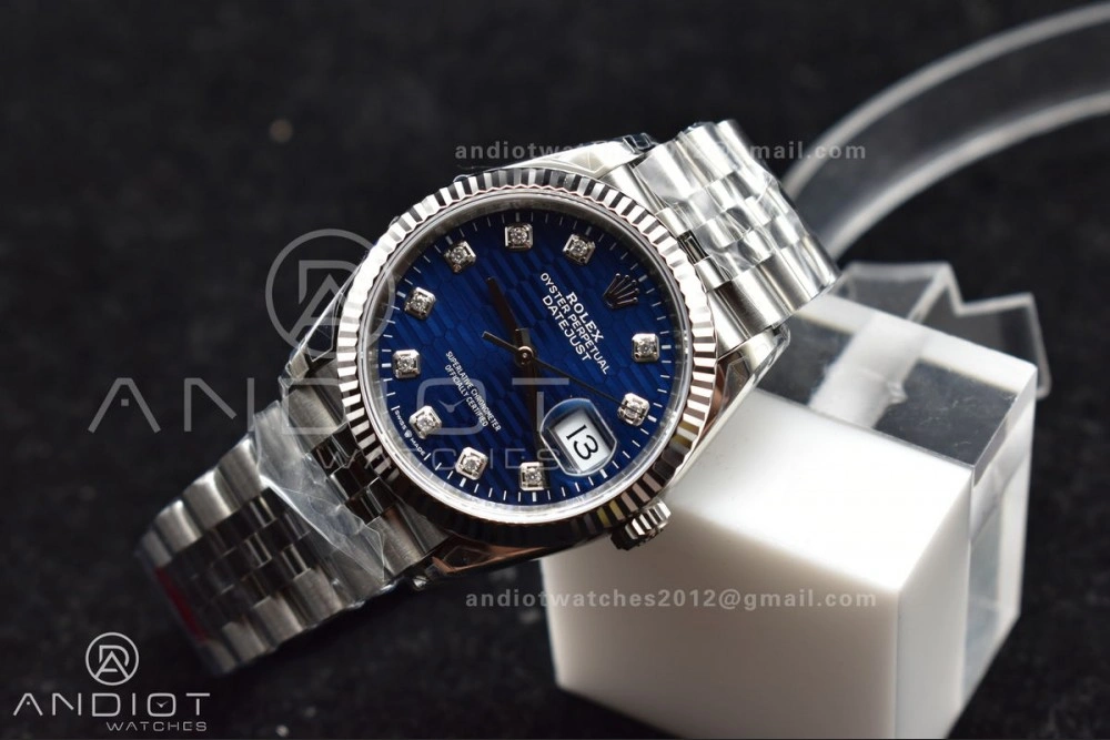 Minimalist DateJust 36 SS 126234 VSF 1:1 Best Edition 904L Steel Blue Diamond Dial On Jubilee Bracelet VS 571