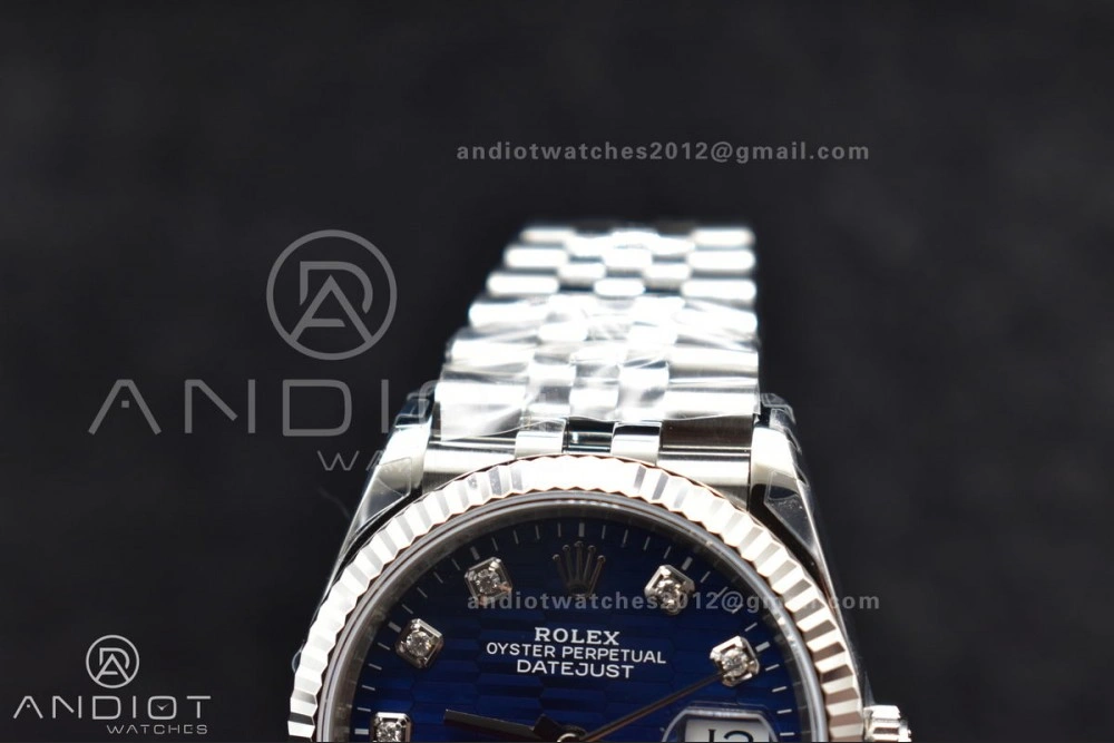 Minimalist DateJust 36 SS 126234 VSF 1:1 Best Edition 904L Steel Blue Diamond Dial On Jubilee Bracelet VS 571