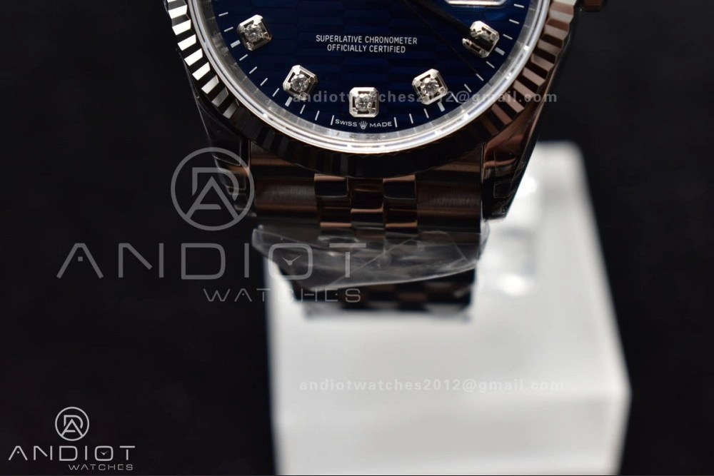 Minimalist DateJust 36 SS 126234 VSF 1:1 Best Edition 904L Steel Blue Diamond Dial On Jubilee Bracelet VS 571