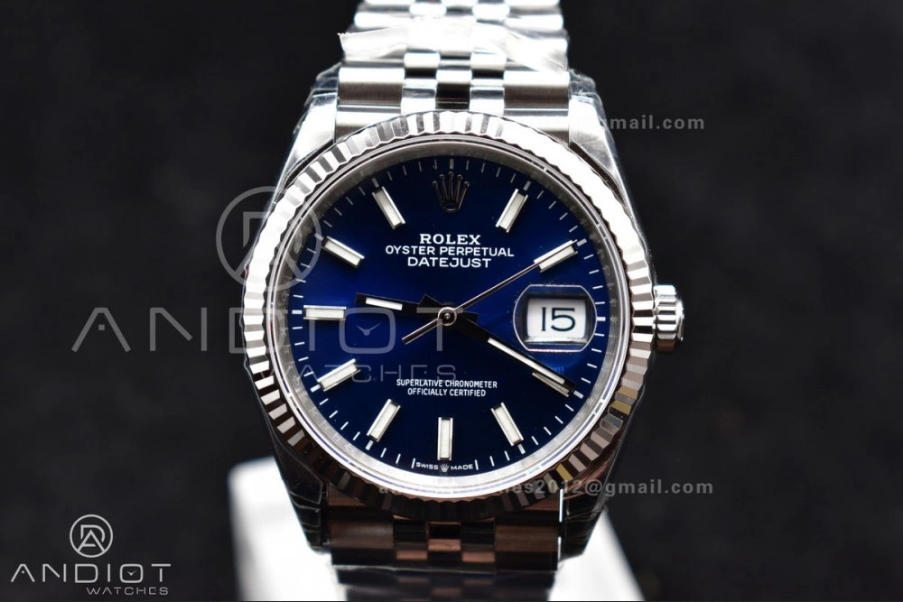DateJust 36 SS 126234 VSF 1:1 Best Edition 904L Steel Blue Stick Dial On Jubilee Bracelet VS Seasonal 420