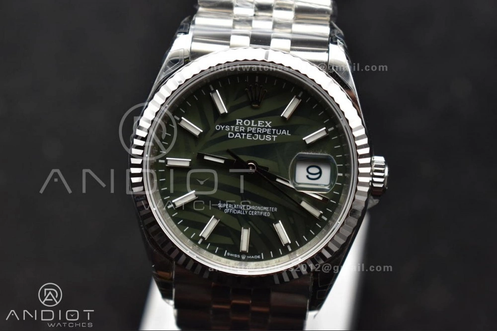 ComfortFit DateJust 36 SS 126234 VSF 1:1 Best Edition 904L Steel Green Leaf Dial on Jubilee Bracelet VS 576