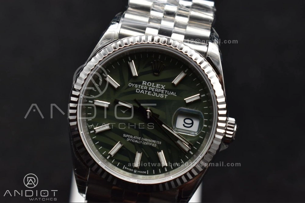 ComfortFit DateJust 36 SS 126234 VSF 1:1 Best Edition 904L Steel Green Leaf Dial on Jubilee Bracelet VS 576