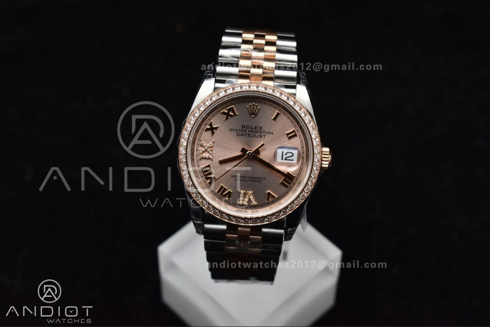 WrinkleFree DateJust 36 SS 126281rbr VSF 1:1 Best Edition 904L Steel RG Roman Dial on Jubilee Bracelet VS 572