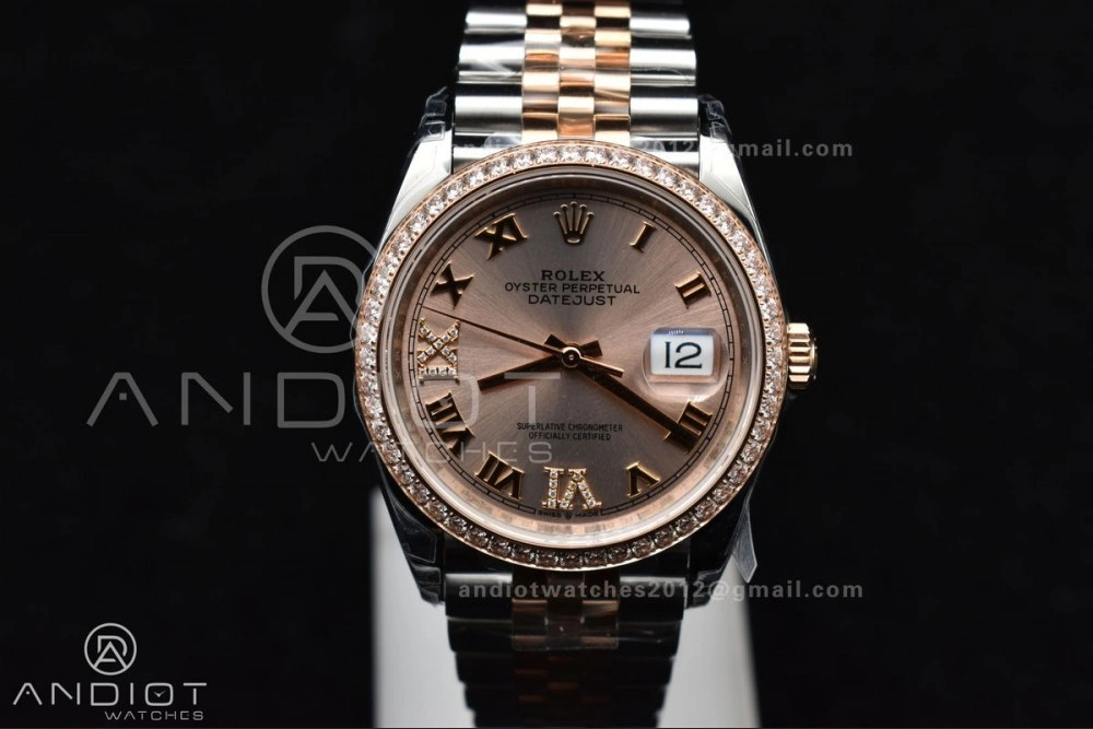 WrinkleFree DateJust 36 SS 126281rbr VSF 1:1 Best Edition 904L Steel RG Roman Dial on Jubilee Bracelet VS 572