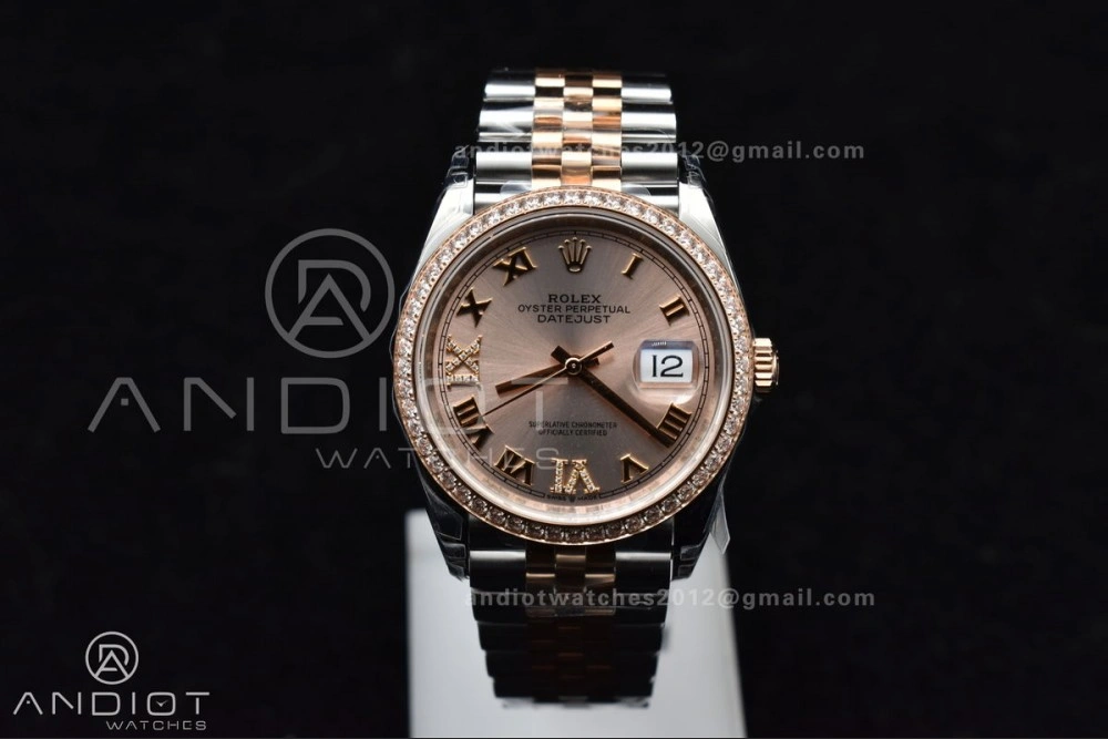 WrinkleFree DateJust 36 SS 126281rbr VSF 1:1 Best Edition 904L Steel RG Roman Dial on Jubilee Bracelet VS 572