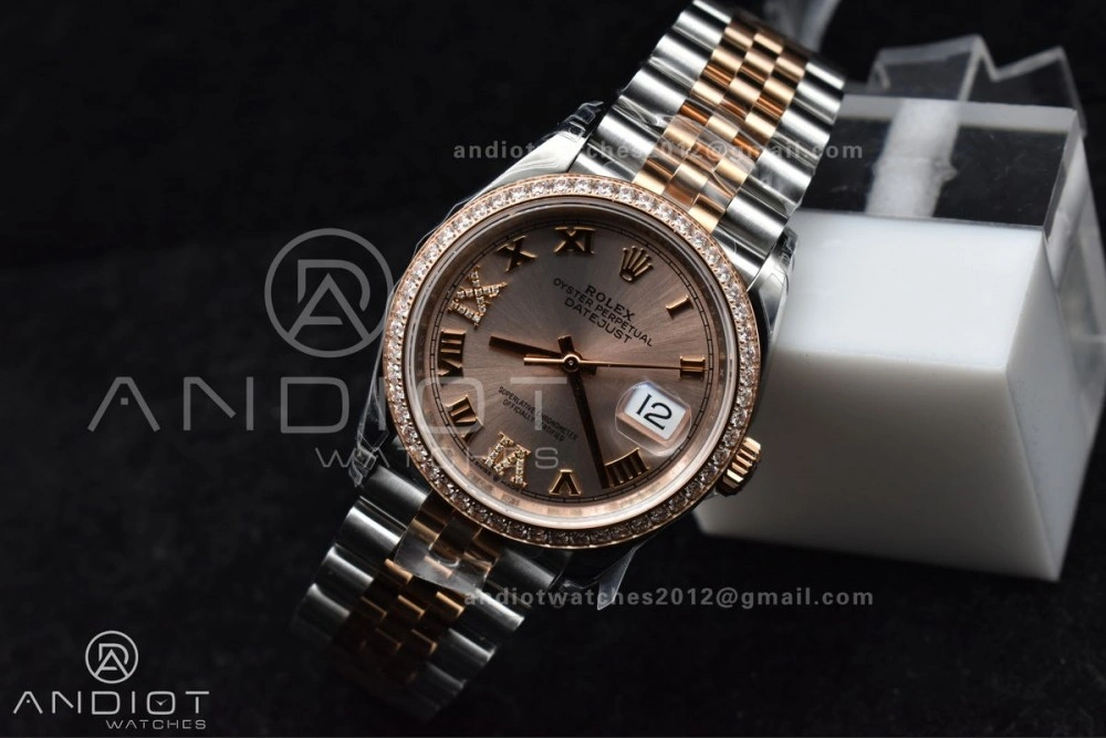 WrinkleFree DateJust 36 SS 126281rbr VSF 1:1 Best Edition 904L Steel RG Roman Dial on Jubilee Bracelet VS 572
