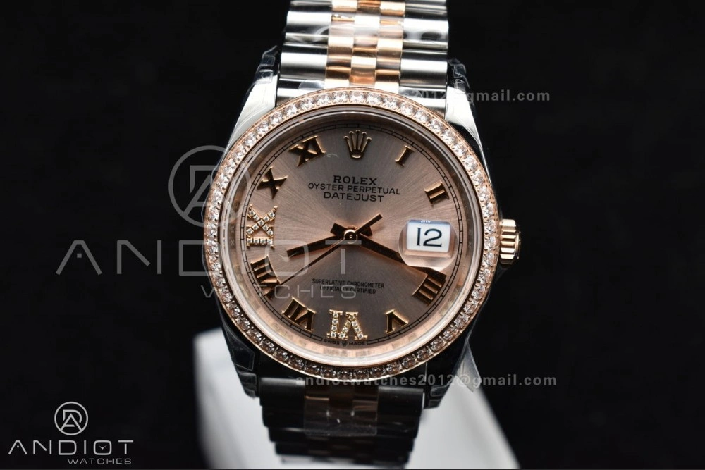 WrinkleFree DateJust 36 SS 126281rbr VSF 1:1 Best Edition 904L Steel RG Roman Dial on Jubilee Bracelet VS 572