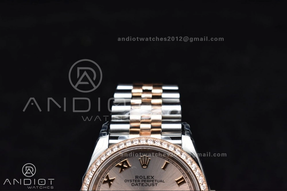 WrinkleFree DateJust 36 SS 126281rbr VSF 1:1 Best Edition 904L Steel RG Roman Dial on Jubilee Bracelet VS 572