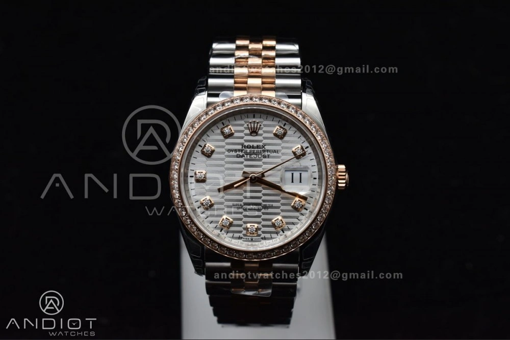 DateJust 36 SS 126281rbr VSF 1:1 Best Edition 904L Steel Silver Textured Dial on Jubilee Bracelet VS Supportive 574