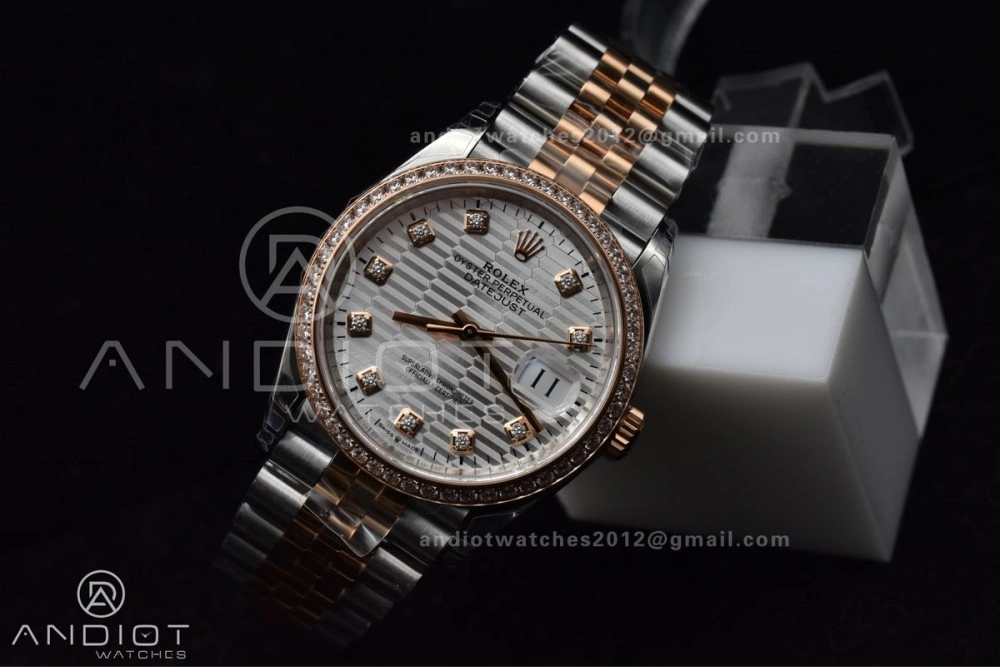 DateJust 36 SS 126281rbr VSF 1:1 Best Edition 904L Steel Silver Textured Dial on Jubilee Bracelet VS Supportive 574