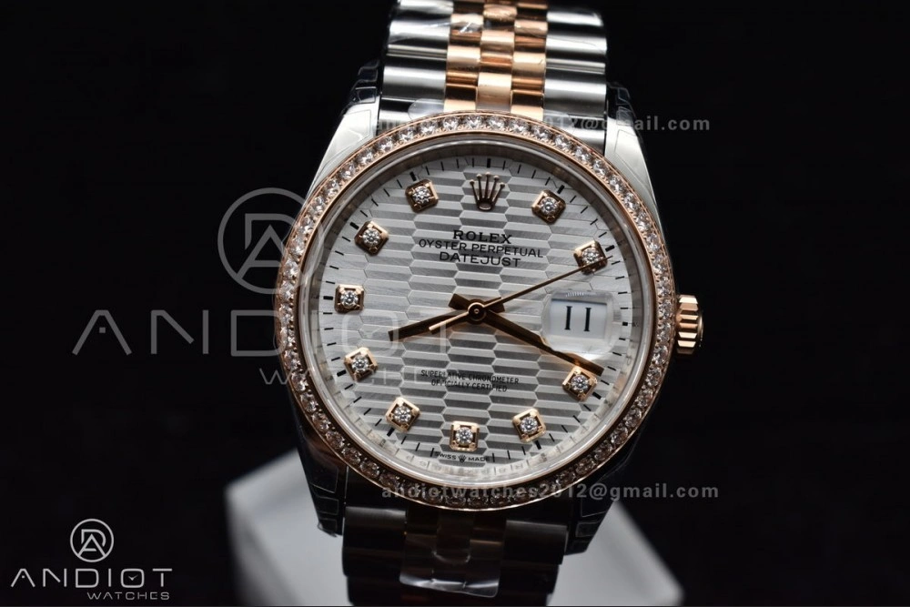 DateJust 36 SS 126281rbr VSF 1:1 Best Edition 904L Steel Silver Textured Dial on Jubilee Bracelet VS Supportive 574