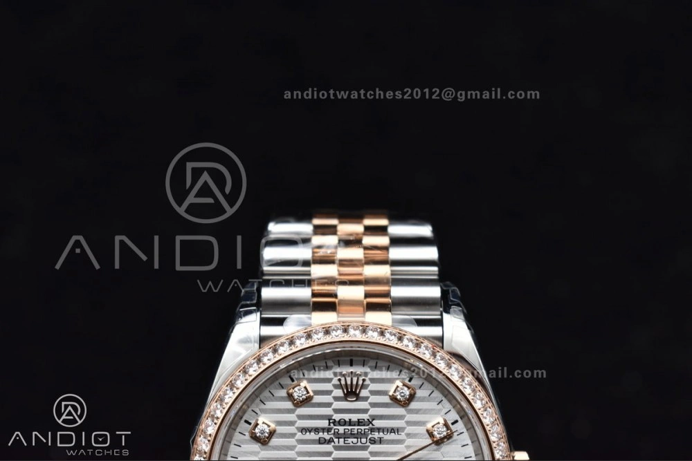DateJust 36 SS 126281rbr VSF 1:1 Best Edition 904L Steel Silver Textured Dial on Jubilee Bracelet VS Supportive 574