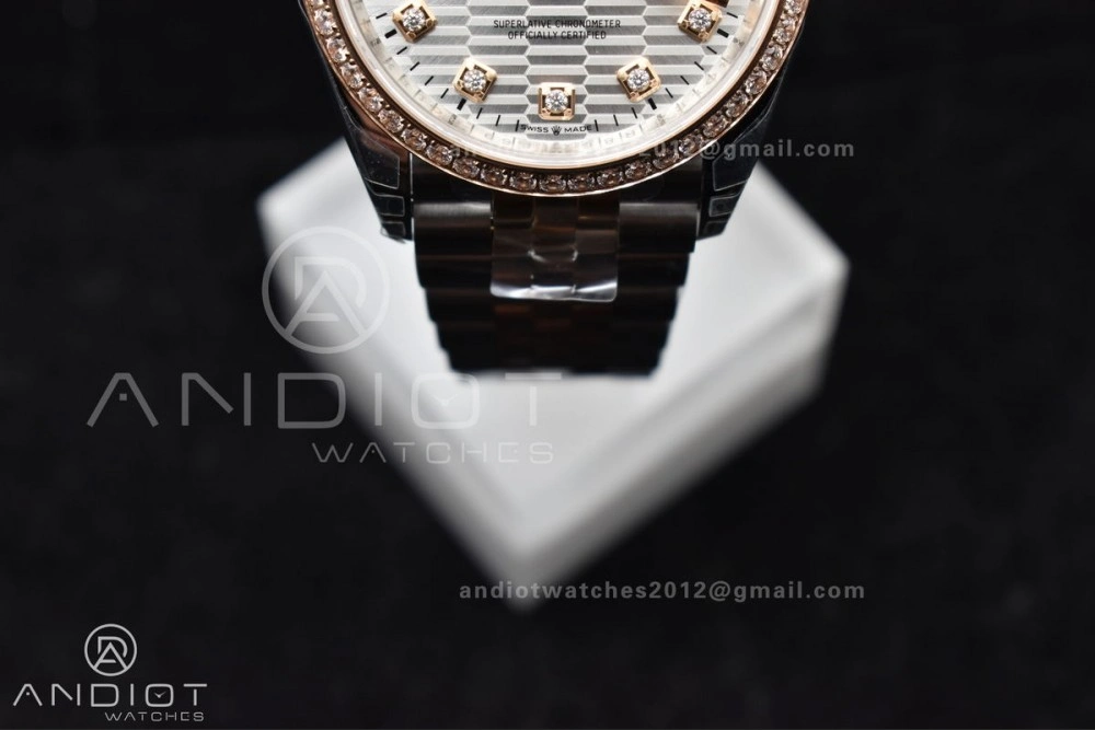 DateJust 36 SS 126281rbr VSF 1:1 Best Edition 904L Steel Silver Textured Dial on Jubilee Bracelet VS Supportive 574