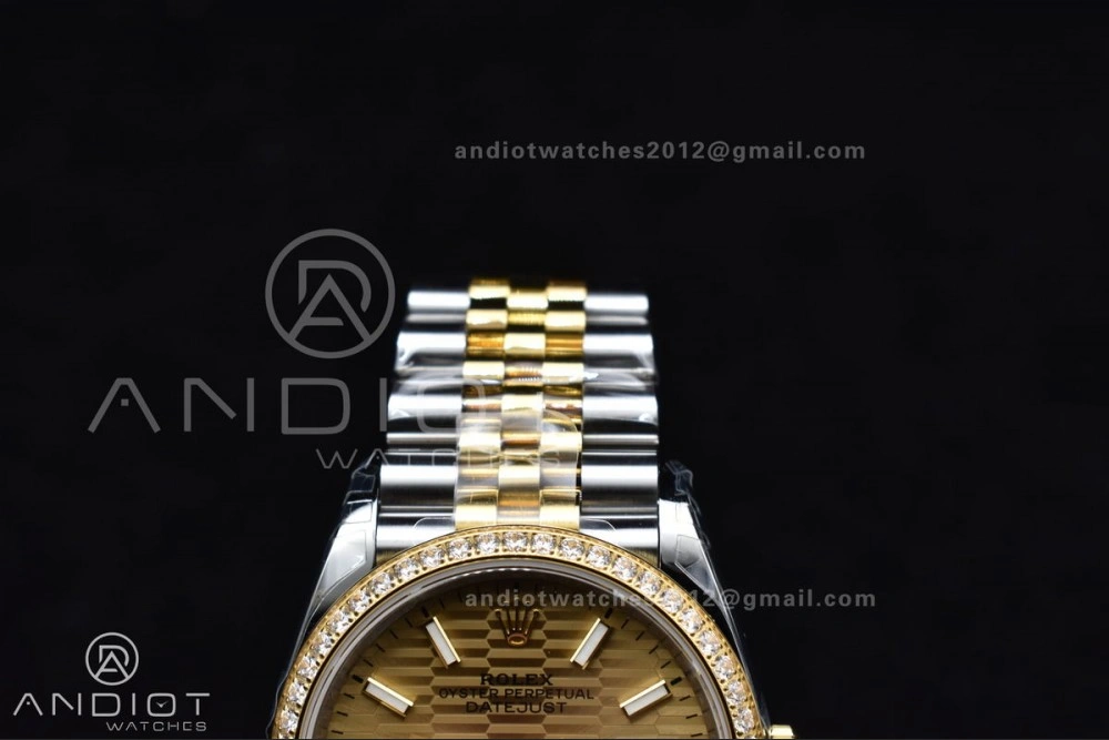 DateJust 36 SS 126283rbr VSF 1:1 Best Edition 904L Steel YG Textured Dial on Jubilee Bracelet VS Packable 575