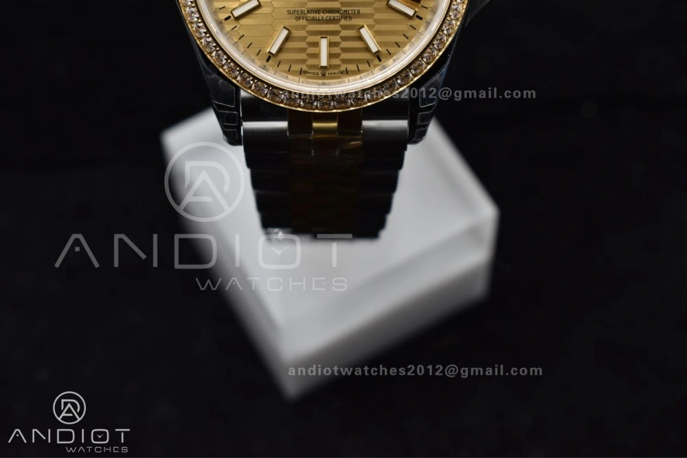 DateJust 36 SS 126283rbr VSF 1:1 Best Edition 904L Steel YG Textured Dial on Jubilee Bracelet VS Packable 575