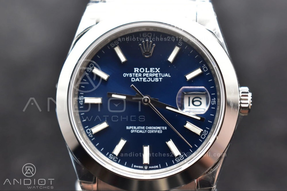 WeatherProof DateJust 41 126300 904L SS VSF 1:1 Best Edition Blue Dial on Oyster Bracelet VS 584