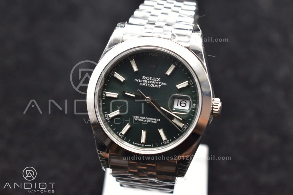 DateJust 41 126300 904L SS VSF 1:1 Best Edition Green Dial On Jubilee Bracelet VS Snug 587