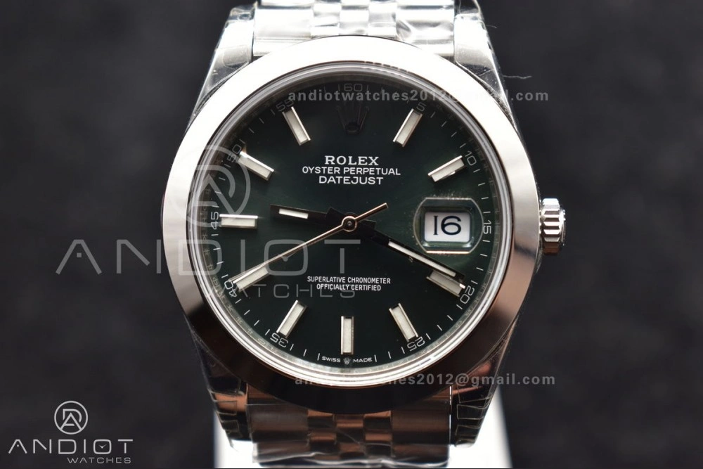 DateJust 41 126300 904L SS VSF 1:1 Best Edition Green Dial On Jubilee Bracelet VS Snug 587