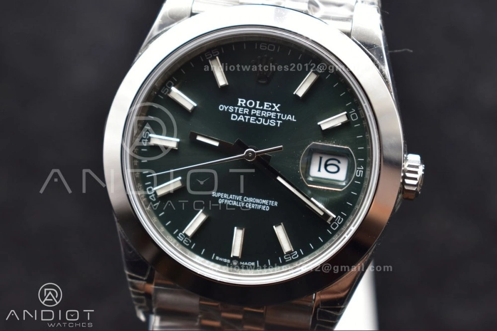 DateJust 41 126300 904L SS VSF 1:1 Best Edition Green Dial On Jubilee Bracelet VS Snug 587
