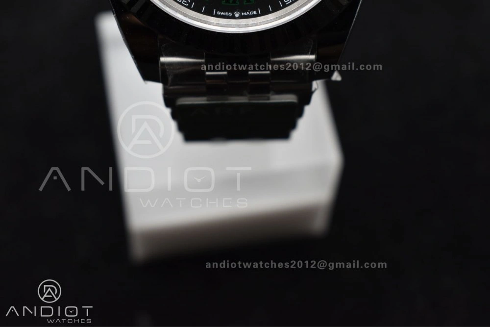 DateJust 41 126330 Wimbledon 904L SS ARF 1:1 Best Edition Gray Dial Green Roman On Jubilee Bracelet Vr Vibrant 589