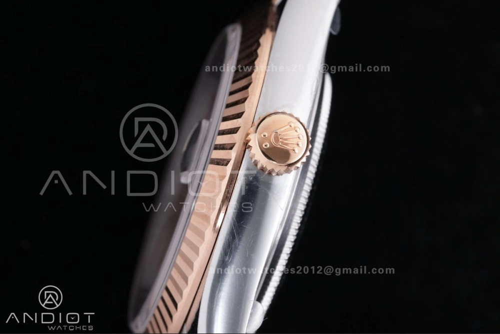 ZeroBulk DateJust 41 126331 Clean 1:1 Best Edition 904L Steel Champagne Dial on SS RG Jubilee Bracelet SH 595
