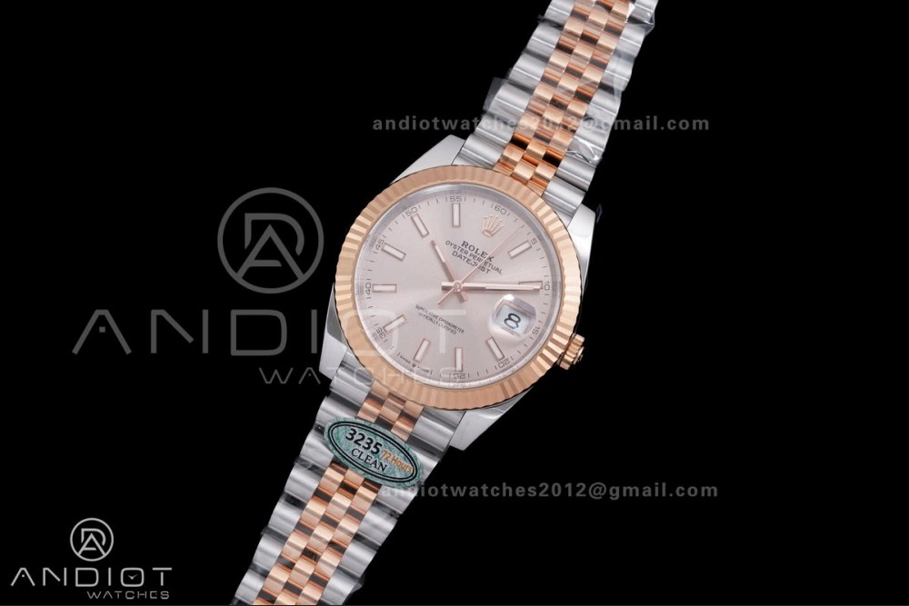ZeroBulk DateJust 41 126331 Clean 1:1 Best Edition 904L Steel Champagne Dial on SS RG Jubilee Bracelet SH 595