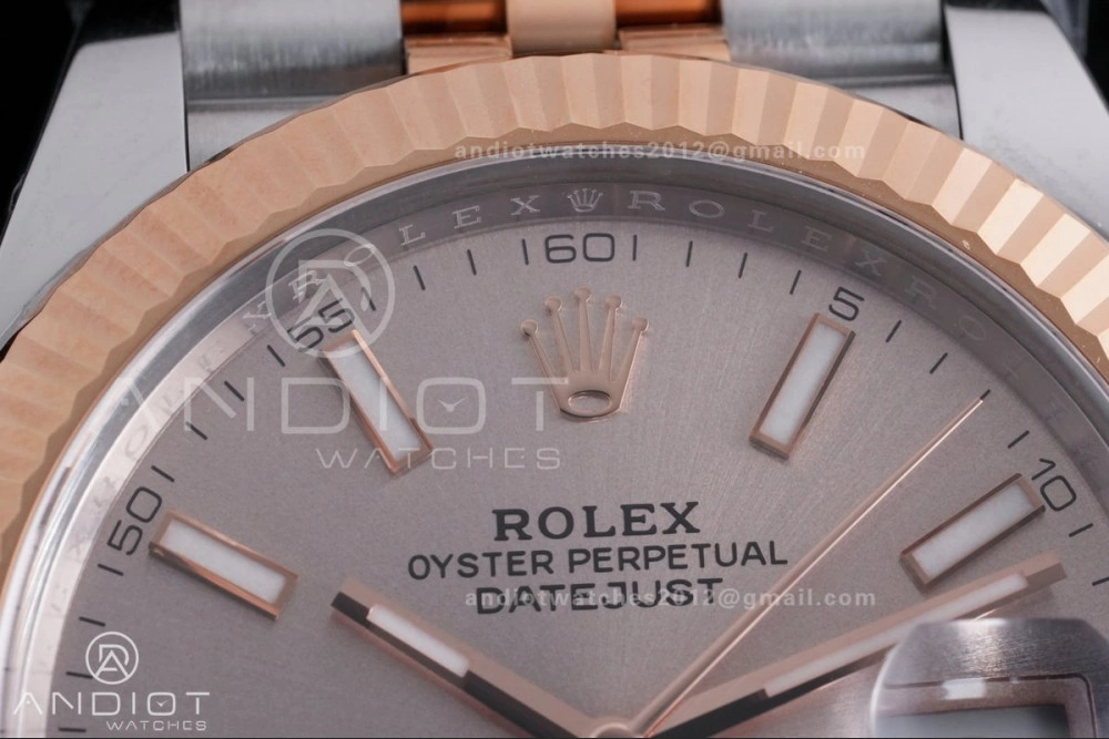 ZeroBulk DateJust 41 126331 Clean 1:1 Best Edition 904L Steel Champagne Dial on SS RG Jubilee Bracelet SH 595